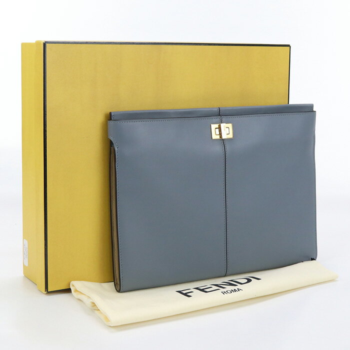  ���Ô��i FENDI �t�F���f�B �N���b�`�o�b�O 8M0413 �N���b�`�o�b�O ���f�B�[�X �O���[