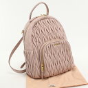 【中古良品】MIUMIU(OUTLET) ミュウミュウ アウトレット リュック バックパック マテラッセ レディース ピンク