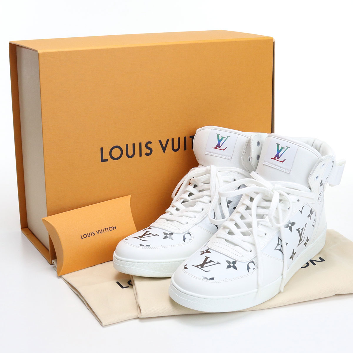 【中古美品】ルイヴィトン(LOUIS VUITTON) リヴォリライン ハイカット スニーカー レザー MS0250【ランク：S】 us-1 shoes-01