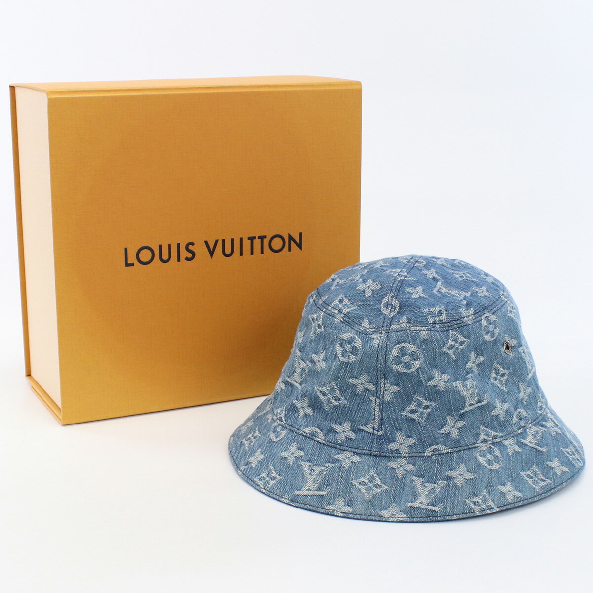 【中古・未使用】ルイヴィトン(LOUIS VUITTON)バケットハット 帽子 ボネ・モノグラムエッセンシャル コットン M78772 TO0261【ランク：S】 us-1