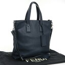 【中古】フェンディ(FENDI) ブランド セレリア トートバッグ レザー 7VA377 ネイビー【ランク：AB】 us-2 2WAY ショルダー