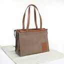 【中古良品】ロエベ(LOEWE) クッショントートスモール ブランド キャンバス 330.02AA93 ブラウン【ランク：A】 us-2 レディース