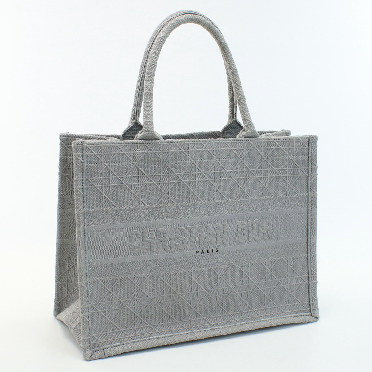 【中古良品】ディオール(Christian Dior) ブックトートバッグ　ブランド ミディアム ジャガード グレー　【ランク：A】 us-2 メンズ レディース