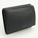 【中古】ロエベ(LOEWE) トライフォールドウォレット　ブランド カーフ ブラック系　【ランク：AB】 us-2 メンズ