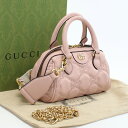 【中古美品】グッチ(GUCCI) GGマトラッセ ミニ2WAYハンドバッグ レザー ブランド 702251 UM8HG 5941 【ランク：S】 us-1 ショルダー レディース