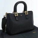 【中古良品】フェンディ(FENDI) FFトート スモールバッグ レザー 8BH367 【ランク：A】 us-2 レディース