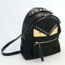 【中古良品】フェンディ(FENDI) モンスター バックパック　ブランド ナイロン 8BZ038 A3KT ブラック系　【ランク：A】 us-2 レディース