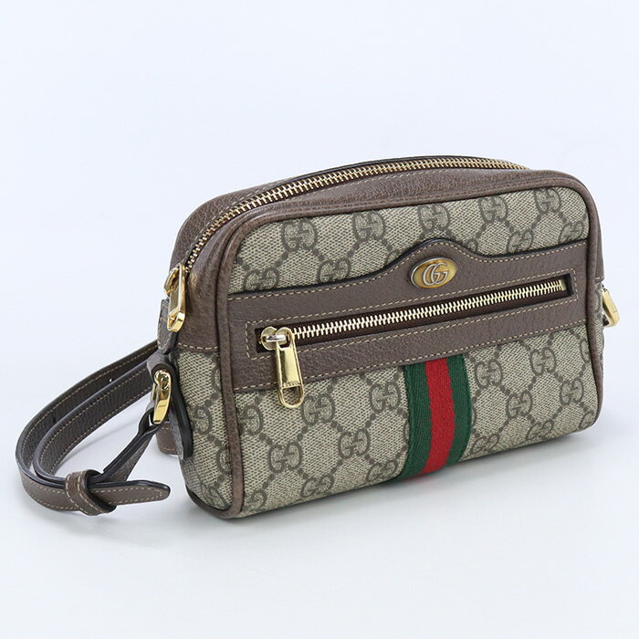 【中古良品】グッチ(GUCCI) オフィディア GGスプリーム ミニバッグ GGスプリーム 517350 96IWS 8745 ブラウン系　【ランク：A】 us-2 レディース