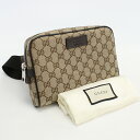 【中古良品】グッチ(GUCCI) GGキャンバス ベルトバッグ ブランド ボディバッグ 449174 ベージュ系【ランク：A】 us-2