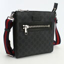 【中古良品】グッチ(GUCCI) GGスプリーム スモール メッセンジャーバッグ ブランド ショルダー 523599 K5RLN 1095 ブラック【ランク：A】 us-2 メンズ