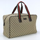 【中古良品】グッチ(GUCCI) GGキャンバス ボストンバッグ キャンバス 146310 ベージュ系 【ランク：A】 us-2 メンズ レディース