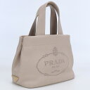 【中古良品】プラダ(PRADA) トートバッグ レザー 1BG390 2DKV F0NZ2 ベージュ系　【ランク：A】 us-2 レディース