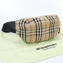 【中古】バーバリー(BURBERRY) ベルトバッグ ブランド ボディバッグ 8010430 ベージュ系【ランク：AB】 us-2 メンズ レディース