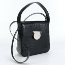 【中古良品】フェラガモ(FERRAGAMO) 2WAYハンドバッグ レザー 21 8297 ブラック系　【ランク：A】 us-2 2WAY ショルダー レディース