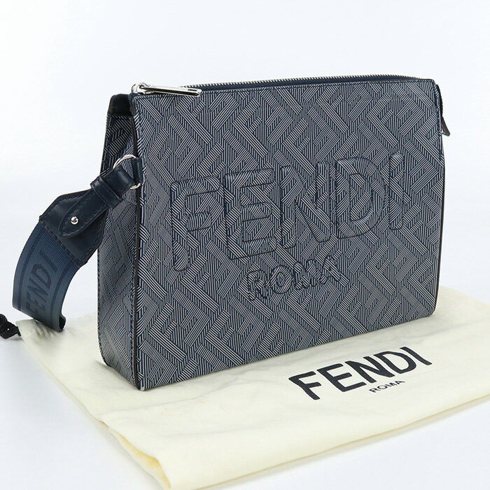 【中古良品】フェンディ(FENDI) フェンディ ローマ クラッチバッグ レザー 7VA564 AP1B F1L7Q ネイビー系　【ランク：A】 us-2 メンズ