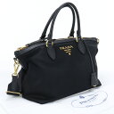 【中古良品】プラダ(PRADA) 2WAYトートバッグ ナイロン 1BA104 ブラック系　【ランク：A】 us-2 2WAY ショルダー レディース