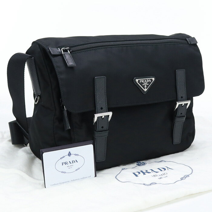 【中古良品】プラダ(PRADA) ショルダーバッグ ブランド 1BD671 ZOT F0002 ブラック【ランク：A】 us-2 レディース