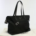 【中古良品】プラダ(PRADA) 2WAYトートバッグ ナイロン BR4842 ブラック【ランク：A】 us-2 ショルダー レディース