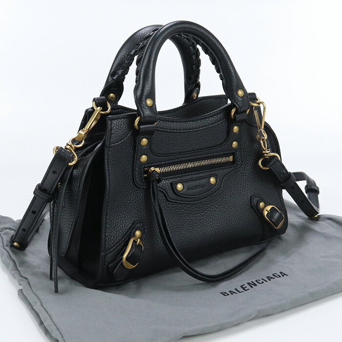 【中古良品】バレンシアガ(BALENCIAGA) ネオ クラシックシティ ミニ ブランド ハンドバッグ 638524 ブラック【ランク：A】 us-2 2WAY ショルダー レディース