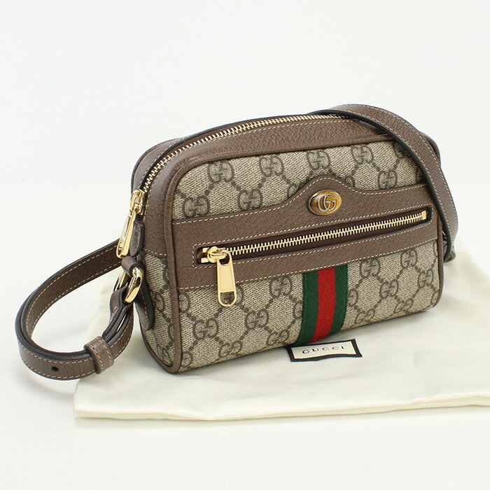 グッチ(GUCCI) オフィディア ミニバッグ GGスプリーム ショルダーバッグ 517350 ブラウン us-1 レディース