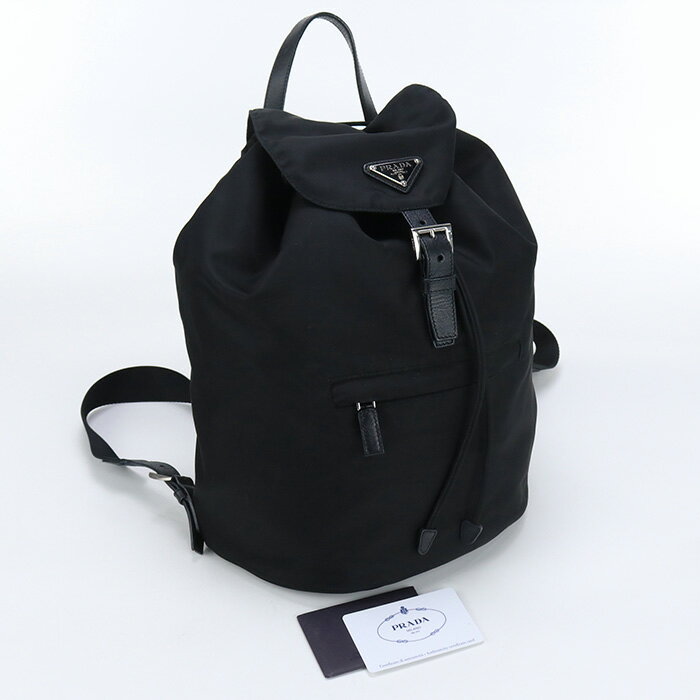 【中古良品】プラダ(PRADA) バックパック リュック ブランド1BZ032 V44 F0002 ブラック【ランク：A】 us-2 レディース