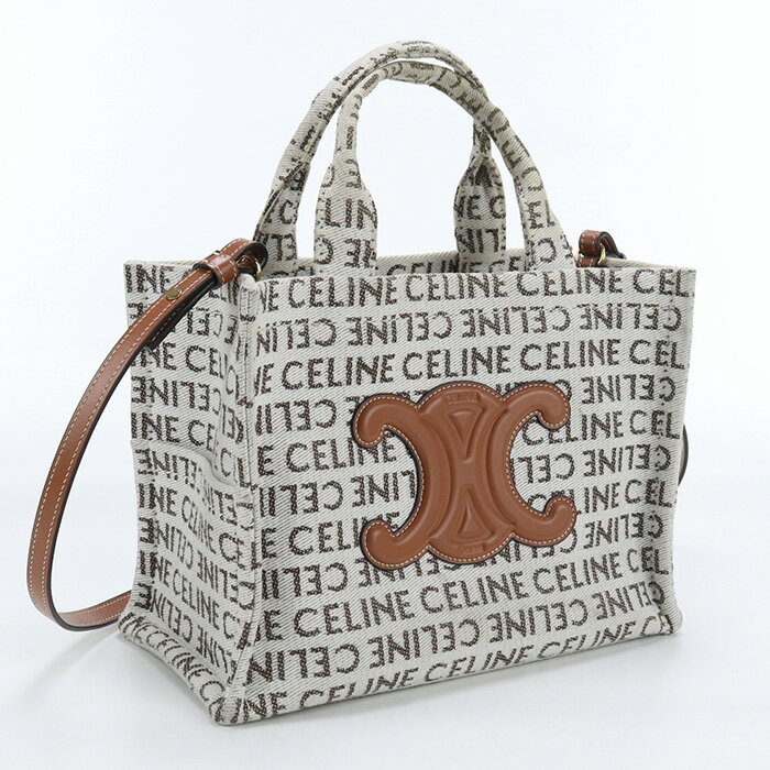 【中古良品】セリーヌ(CELINE) 2WAYトートバッグ キャンバス ホワイト系　【ランク：A】 us-2 2WAY ショルダー レディース