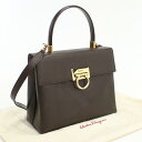 【中古】フェラガモ(FERRAGAMO) ガンチーニ 2WAYハンドバッグ カーフ 21 0290 ブラウン系【ランク:AB】 us-2 ショルダー レディース(4)