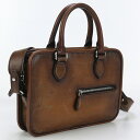 【中古】ベルルッティ(BERLUTI) スクリットレザー アンジュール ガリバー ブリーフケース ヴェネチアレザー ブラウン【ランク:AB】 us-2 2WAY...