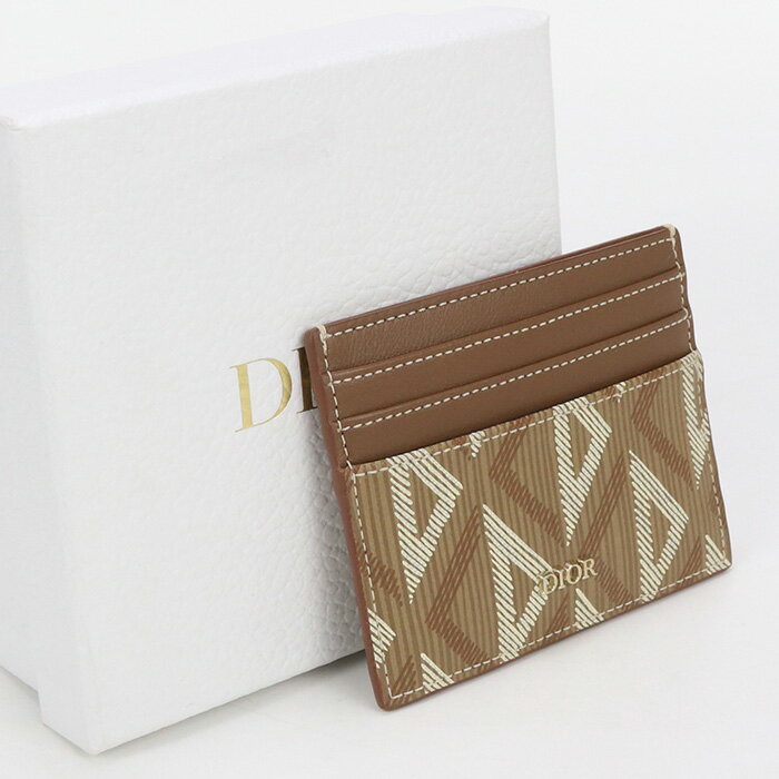 【中古・未使用】ディオール(Christian Dior) CD ダイヤモンド カードホルダー PVC 2ESCH135DCO ブラウン系【ランク:S】 us-1 レディース