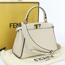 【中古・未使用】フェンディ(FENDI) ピーカブー ミニ 2WAYハンドバッグ 8BN244 AF2W アイボリー【ランク:S】 us-1 ショルダー レディ...