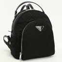 【中古良品】プラダ(PRADA) キルティング ミニ バックパック ナイロン ブラック【ランク:A】 us-2 レディース