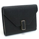 ヴァレクストラ VALEXTRA 三折財布小銭入付き イジィデ ウォレット V9E05　028　000N ブラック wallet-01 mini-01 new-02