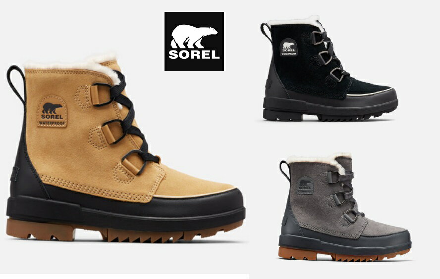 SOREL ティボリIV WPSORELの定番「ティボリ」の新デザイン■カラー : (373) Curry、(010) Black、(052) Quarry■サイズ : 6 (23cm)、6.5 (23.5cm)、7 (24cm) 、7.5 (24.5cm)、8 (25cm)、8.5 (25.5cm)・ヒール高 : 約43mm（測定サイズ:24cm)■重量 : 約540g/片足■素材・アッパー : WPスエード、PU加工されたレザー・ライニング : 上部/合成ファー、下部/フリース・インシュレーション : 100g・インソール : PUのような耐久性を持つEVA（取り外し可）、フリース付き・ミッドソール : ラバー・アウトソール : ラバー　