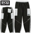 【全品5%OFFクーポン・ポイント5倍】大きいサイズ メンズ SY32 by SWEET YEARS パイピング ナイロン カーゴパンツ ブラック×グレー 3L 4L 5L 6L 送料無料(4)