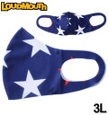 大きいサイズ メンズ LOUDMOUTH(ラウドマウス) 大きめサイズ接触冷感・UVカットマスク スーパースターネイビー 3L