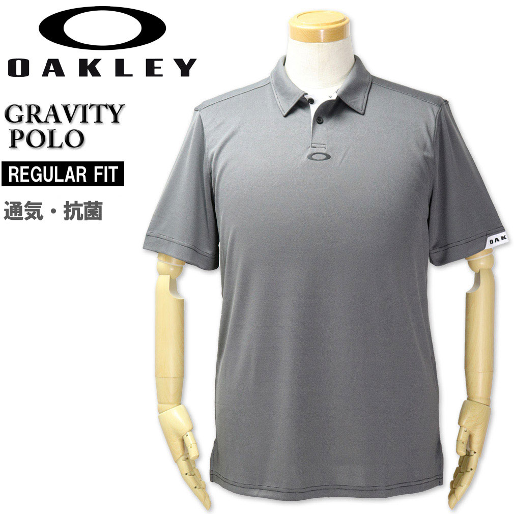 オークリー ポロシャツ メンズ 大きいサイズ メンズ OAKLEY(オークリー) ゴルフ ヘザー半袖ポロシャツ ブラック GRAVITY POLO/XL XXL 送料無料