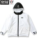 大きいサイズ メンズ SY32 by SWEET YEARS ゴルフ ボンディング SYGジャガード フルジップ フーディ ジャケット ホワイト 3L 4L 5...