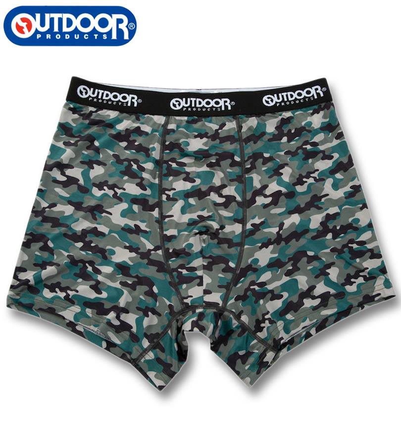 大きいサイズ メンズ OUTDOOR PRODUCTS ポリエステル ベア天 カモフラ柄 ボクサーパンツ カーキカモ 3L..