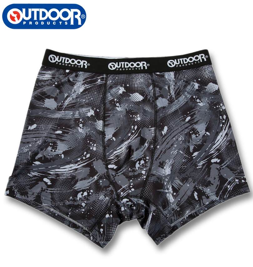 Rakuten - 大きいサイズ メンズ OUTDOOR PRODUCTS ポリエステル ベア天 スプラッシュ柄 ボクサーパンツ ブラック 3L 4L 5L 6L 7L 8L