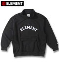 大きいサイズ メンズ ELEMENT UNIV ハーフジップスウェット ブラック 3L 4L 5L 6L 送料無料