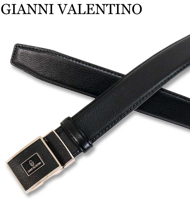 大きいサイズ メンズ GIANNI VALENTINO(ジャンニバレンチノ) フィットバックルベルト ブラック 4L/～150cm