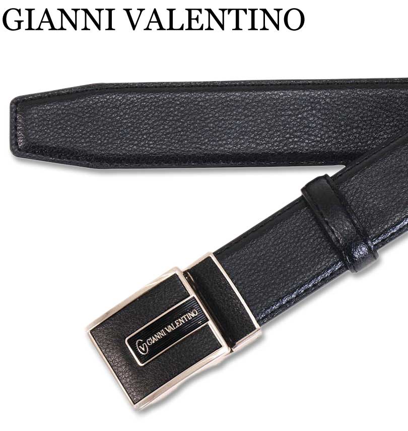 大きいサイズ メンズ GIANNI VALENTINO(ジャンニバレンチノ) フィットバックルベルト ブラック 4L/～150cm