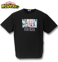 大きいサイズ メンズ 僕のヒーローアカデミア プリント半袖Tシャツ ブラック 3L 4L 5L 6L 8L