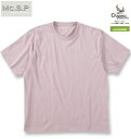 【全品ポイント5倍】大きいサイズ メンズ Mc.S.P オーガニックコットン クルーネック 半袖 Tシャツ ライラック 3L 4L 5L 6L 7L 8L