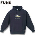 大きいサイズ メンズ FUN for modemdesign fun friends ojisan プルパーカー ネイビー 3L 4L 5L 6L 送料無料