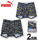 【全品ポイント5倍】大きいサイズ メンズ PUMA 2P RENUポリベアランダムロゴAOP ボクサーパンツ ネイビー×ブラック 3L 4L 5L 6L 7L 8L 送料無料