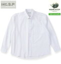 【全品ポイント5倍】大きいサイズ メンズ Mc.S.P オーガニック100 オックス 長袖 B.D シャツ ホワイト 3L 4L 5L 6L 8L 送料無料