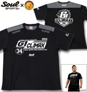 大きいサイズ メンズ SOUL SPORTS×新日本プロレス G1 CLIMAX34大会 半袖Tシャツ ブラック 3L 4L 5L 6L 8L 送料無料