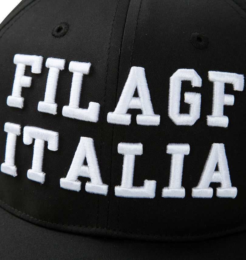 大きいサイズ メンズ FILA GOLF 柔らかツバ ツイルキャップ ブラック 4L/61～64cm 送料無料