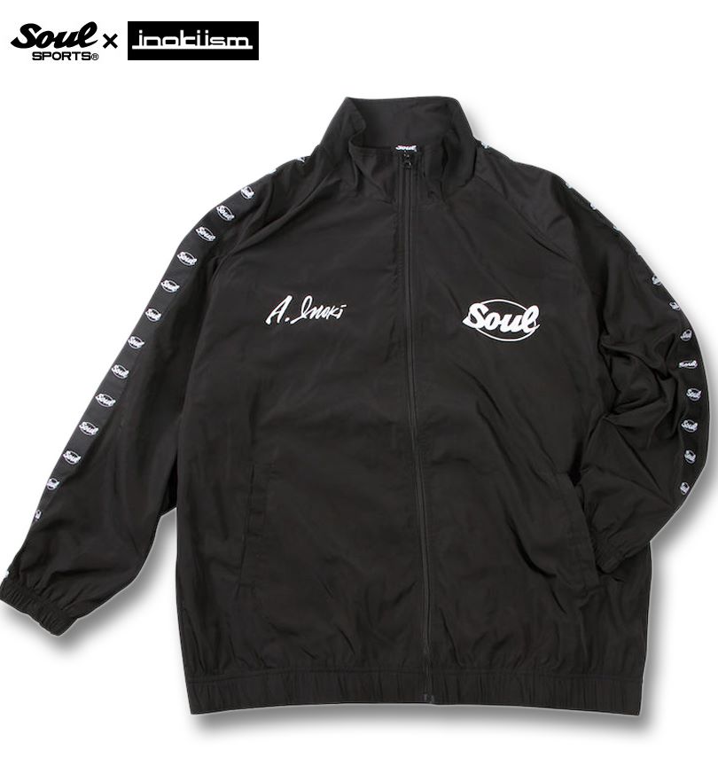 大きいサイズ メンズ INOKI ISM×SOUL アントニオ猪木 ウインドブレーカー ジャケット ブラック 3L 4L 5..